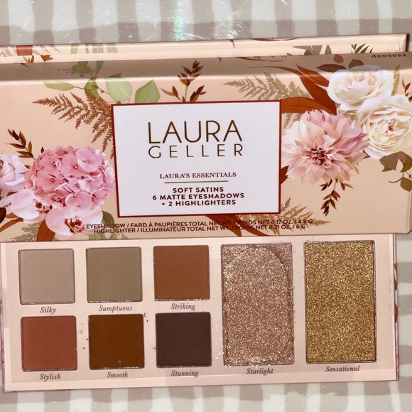 Laura Geller Essentials Soft Satins Palette 8-shades Eyeshadow & Highlighter - Picture 3 of 10